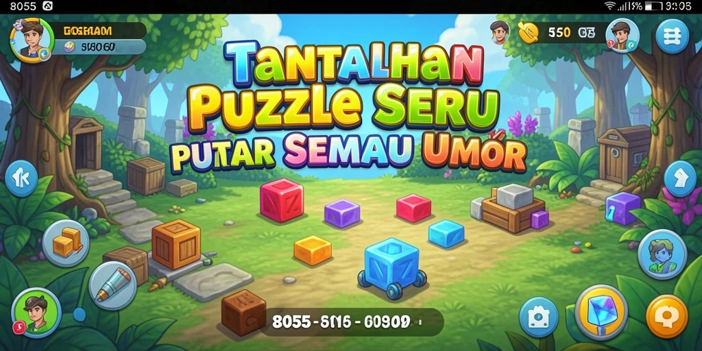 Gameplay seru dan menantang dari game Puzzle 8055.