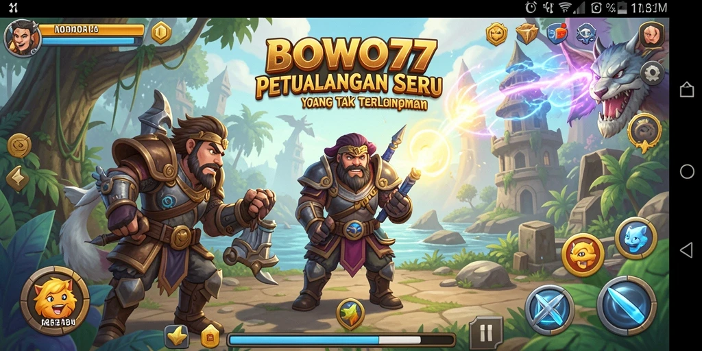 Tangkapan layar BOWO77 menunjukkan pemain sedang menjelajahi dunia petualangan yang menakjubkan.