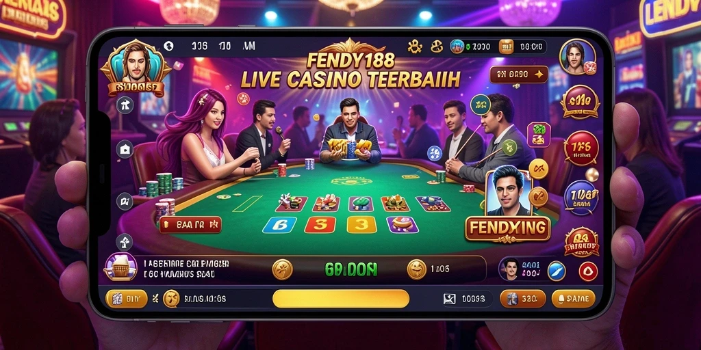 Tampilan gameplay Live Casino FENDY188 yang menarik dan interaktif.