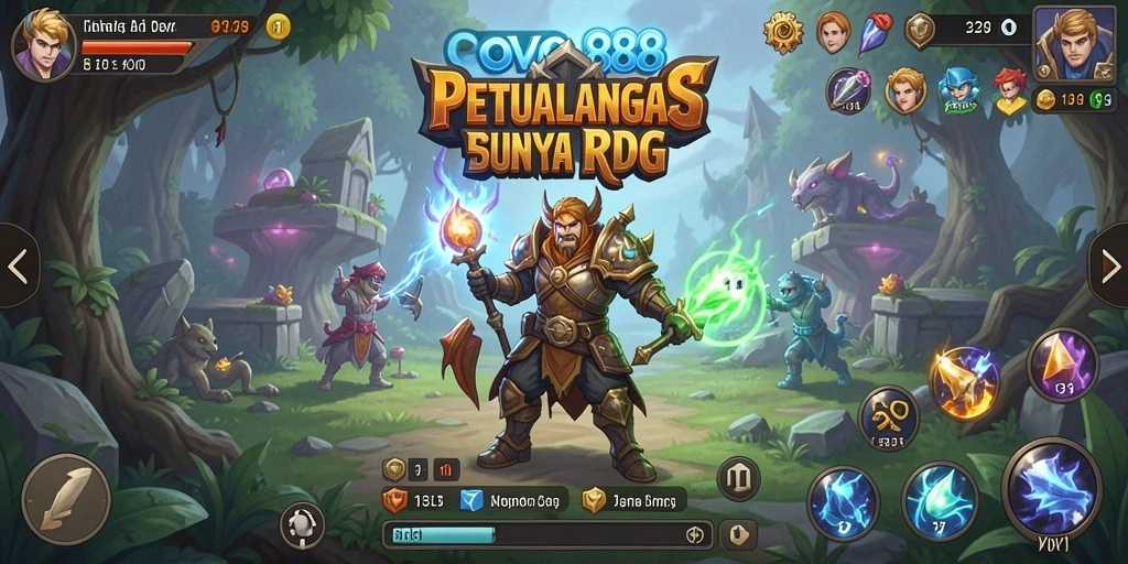 Screenshot menampilkan aksi seru dalam game RPG OVO88.
