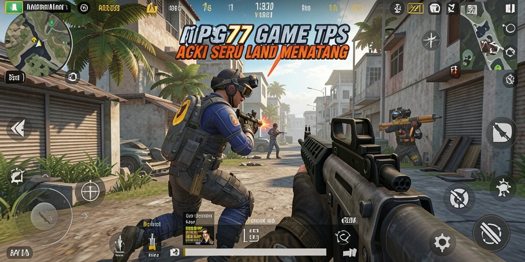 Screenshot gameplay seru dari PSG77, menampilkan aksi TPS yang mendebarkan.